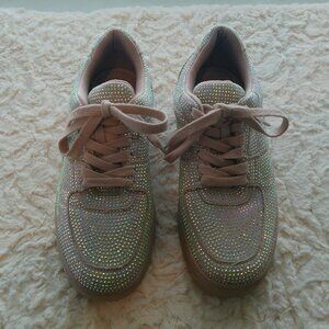 Women's Platform Sneakers Rhinestone Fashion Chunky Sparkly Size 7.5